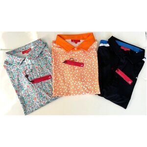 NWT Redvanly Lot of 3 Men's Polo Golf Shirts 3-Pack Retail $330 Size XL